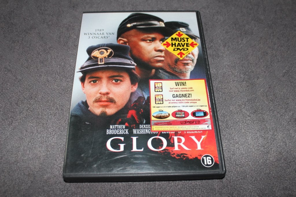 DVD Glory, Vanaf 16 jaar, Nederlands, Ophalen of Verzenden, Historisch
