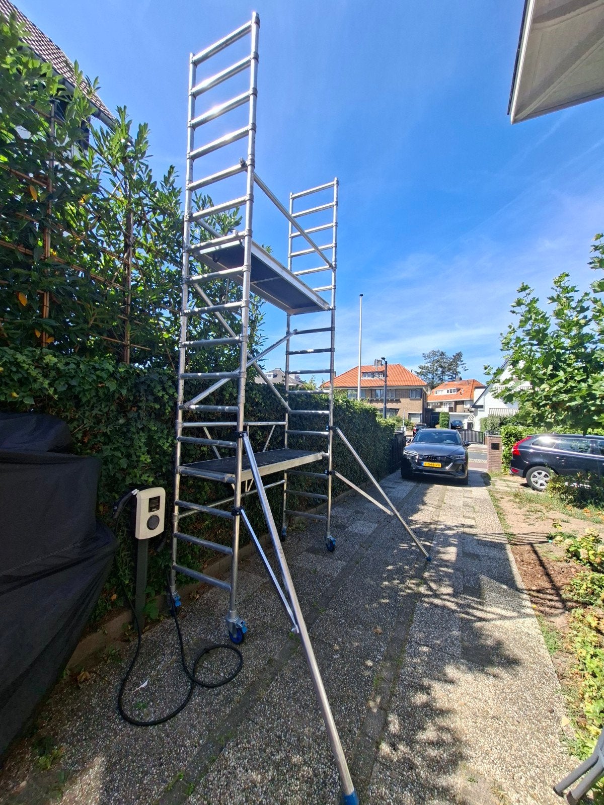 Complete aluminium rolsteiger 190x60 – ca. 5,5m werkhoogte –, Doe-het-zelf en Verbouw, Steigers, Ophalen, Gebruikt, Rolsteiger of Kamersteiger
