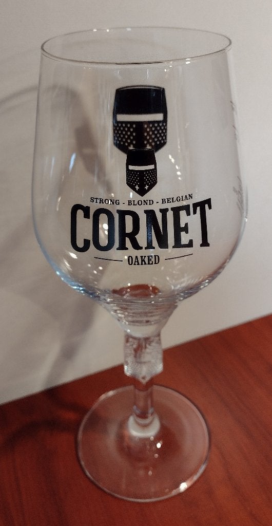 Cornet Bier Glas 33cl/one pint M22 Zwart (D), Ophalen of Verzenden, Gebruikt, Glas of Glazen, Overige merken