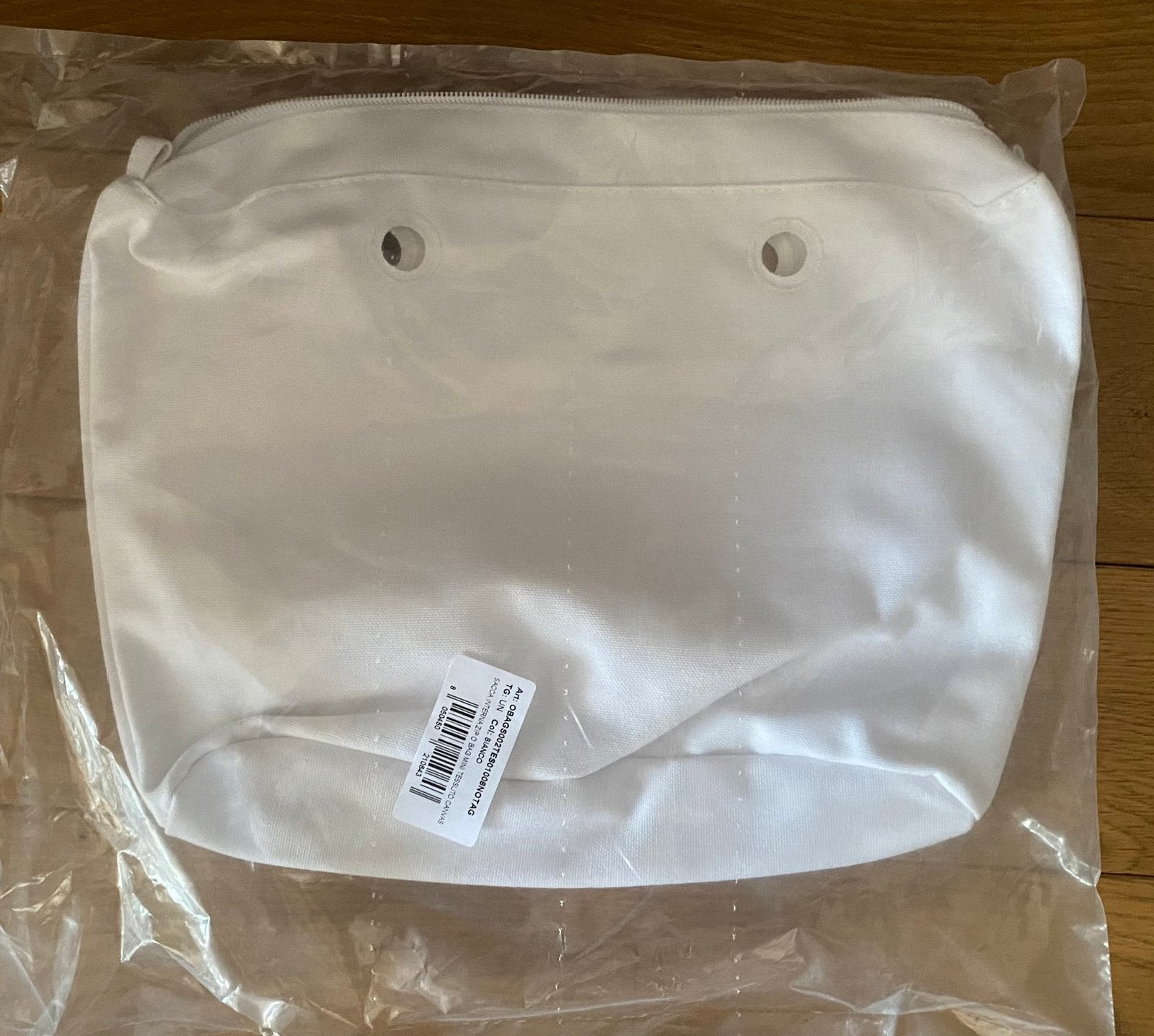 Witte (bianco) canvas binnentas voor de o-bag mini, Ophalen of Verzenden, Nieuw, Wit