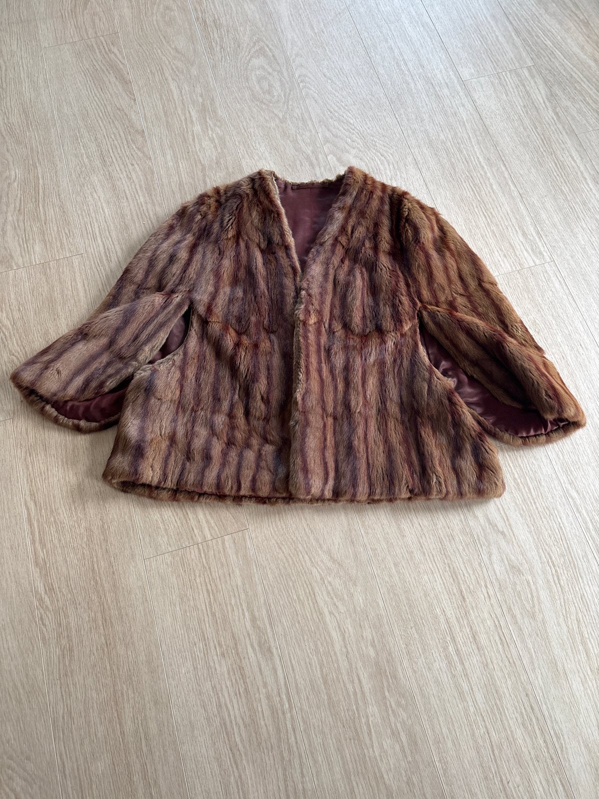 Vintage bontjasje bruin maat M nerts bont, Kleding | Dames, Ophalen of Verzenden, Gedragen, Maat 38/40 (M), Bruin