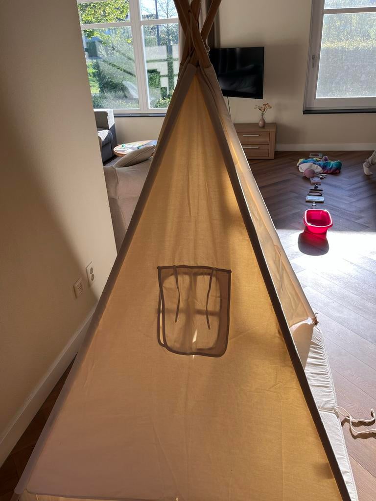 Tipi Tent Crème/Wit voor kinderen, Ophalen, Gebruikt
