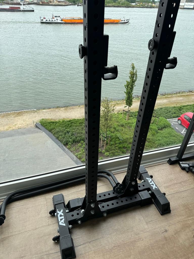 ATX SQS 800 Squat Stand + Verbindingsbeugels + Roller J-Hook, Ophalen, Benen, Krachtstation, Zo goed als nieuw