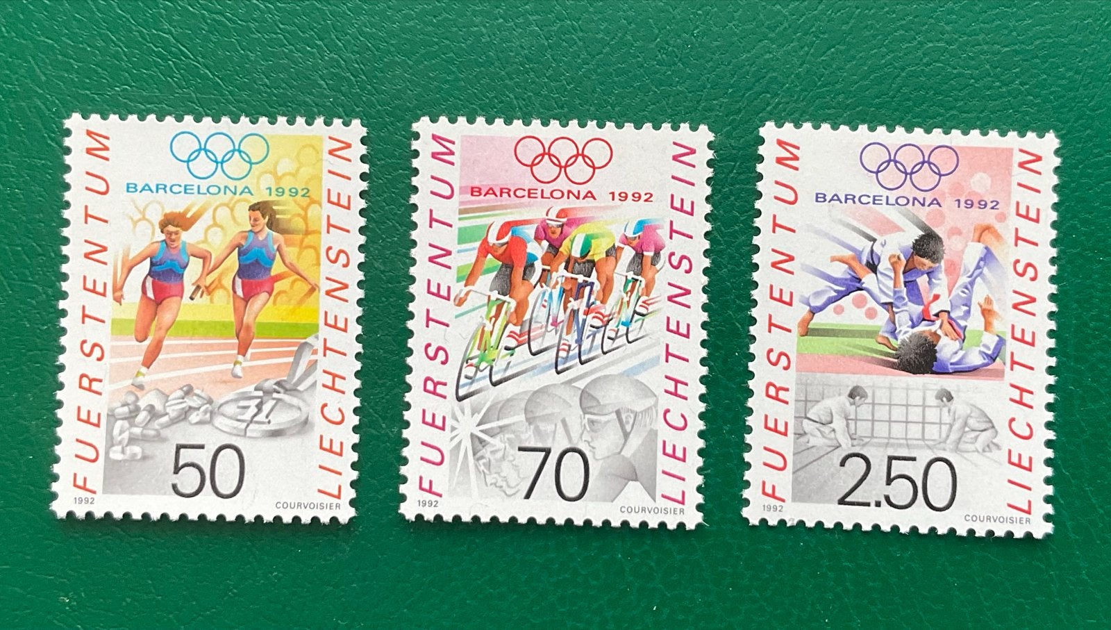 Liechtenstein Olympische Spelen Barcelona 1992 Postzegelset, Verzenden, Overige landen, Postfris