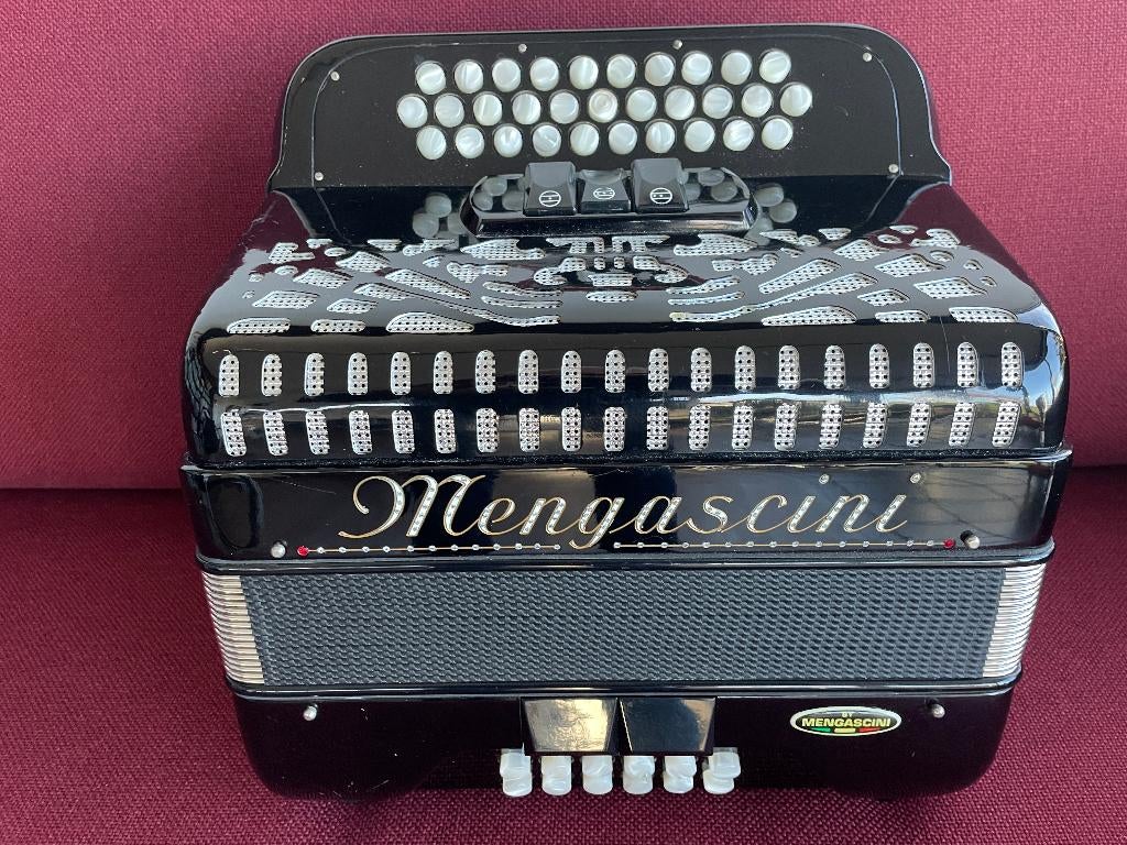 Z.g.a.n.italiaanse  Mengascini Harmonica., Muziek en Instrumenten, Overige merken, Overige formaten, Met koffer, Ophalen of Verzenden