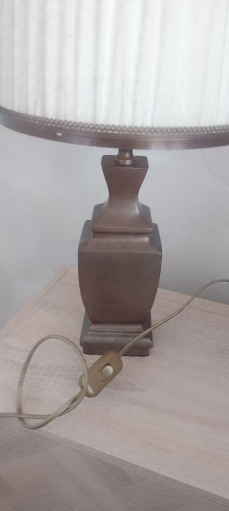 kaplamp 2x met koperen voet, Antiek en Kunst, Ophalen, Koper