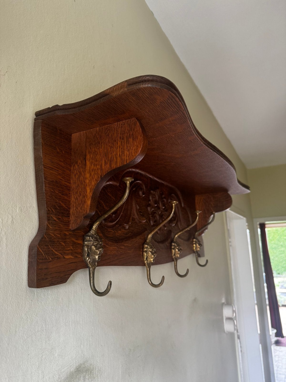 Vintage houten kapstok, Gebruikt, Minder dan 100 cm, Hout, Ophalen