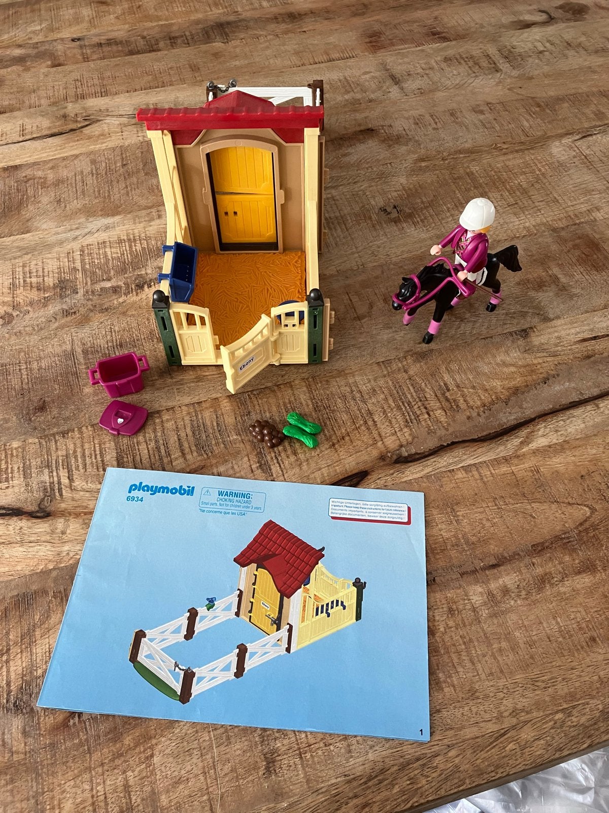 Playmobil Paardenstal met Ruiter en Paard (6934), Ophalen, Gebruikt, Jongen of Meisje