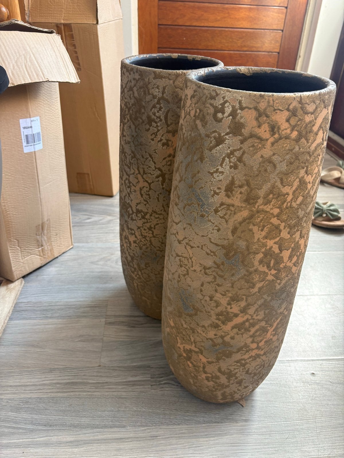 Set van 2 decoratieve vazen, 56 cm hoog, Ophalen
