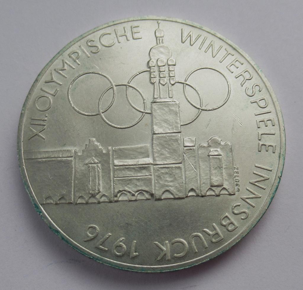 oostenrijk 100 schilling, 1975 Innsbruck., Verzenden, Oostenrijk, Zilver