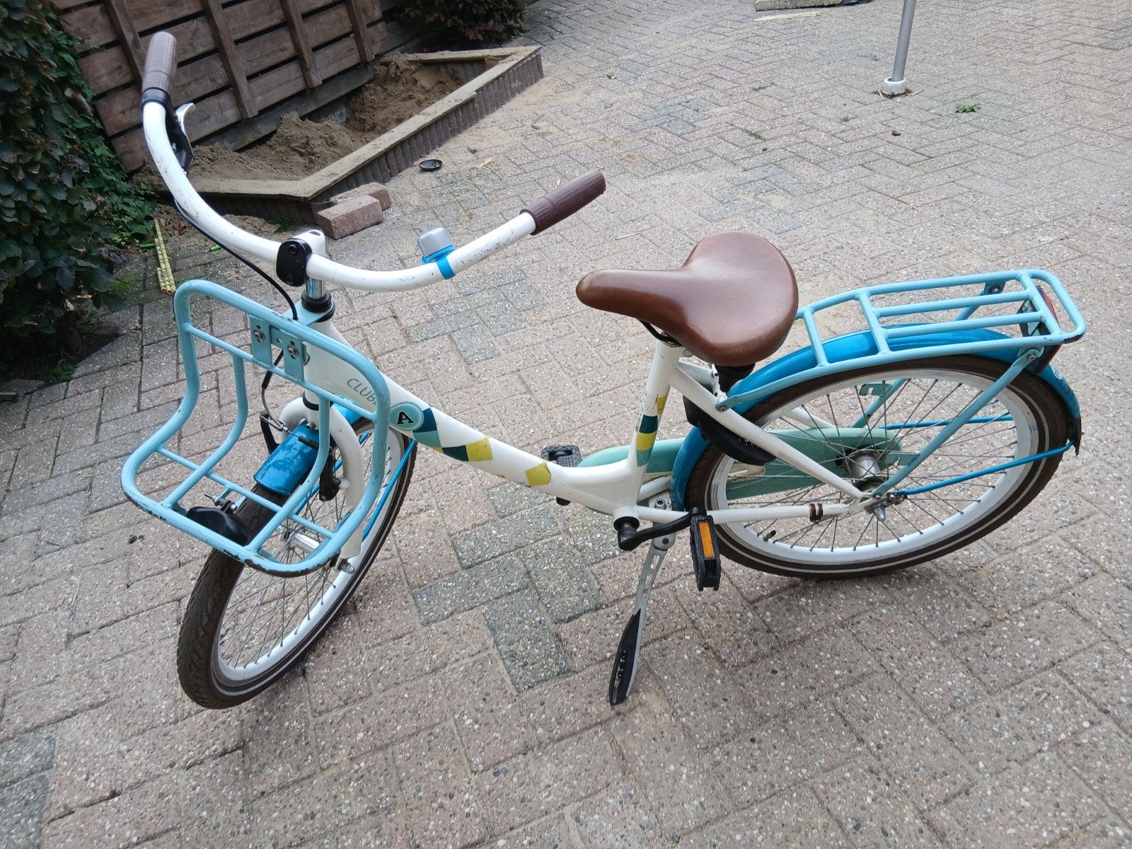 22 inch meidenfiets, Fietsen en Brommers, Ophalen, Terugtraprem, 22 inch, Gebruikt