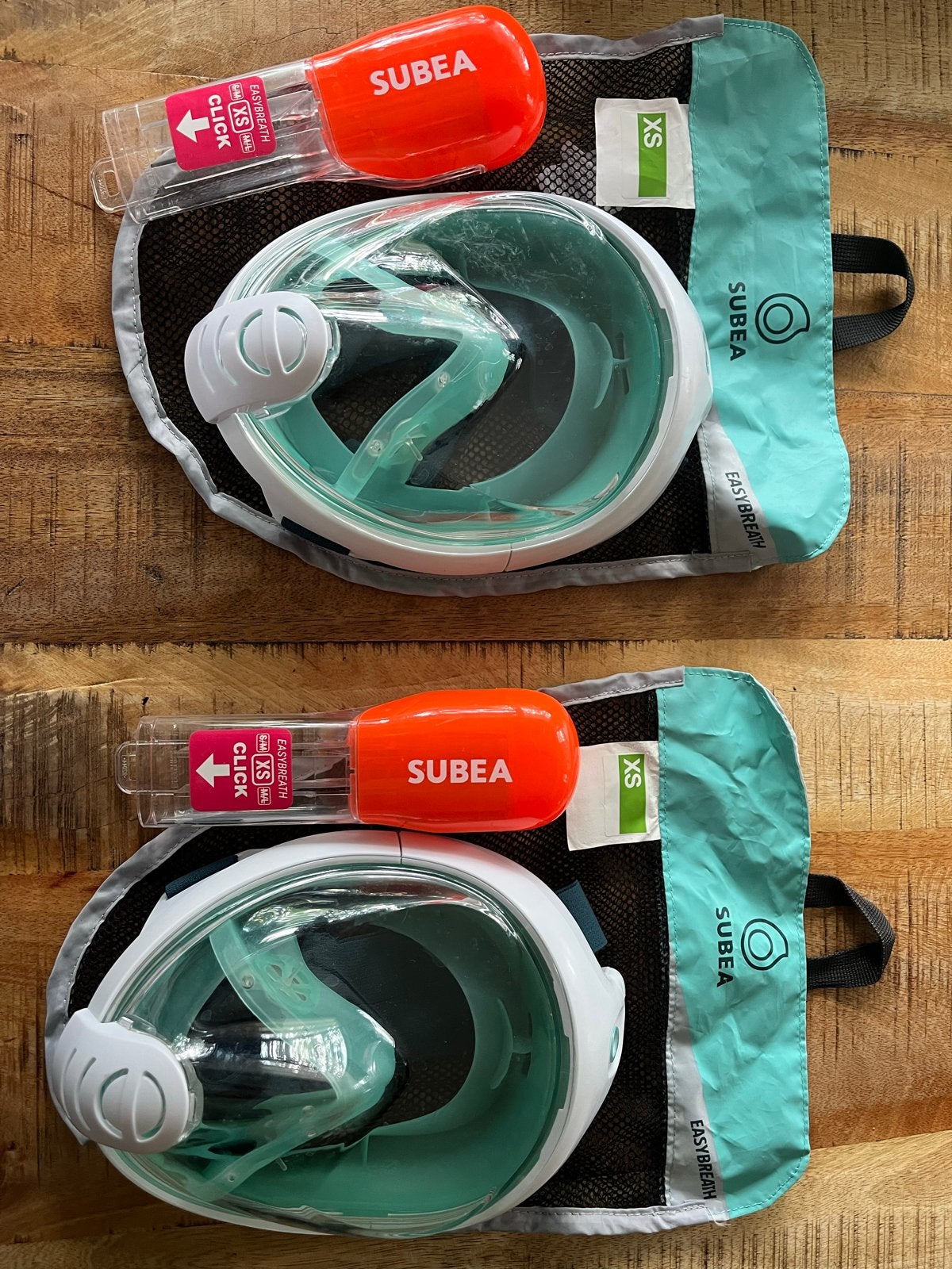 Subsea Easybreath Snorkelmasker XS (2 stuks), Watersport en Boten, Snorkelen, Zo goed als nieuw, Snorkelmasker, Ophalen of Verzenden