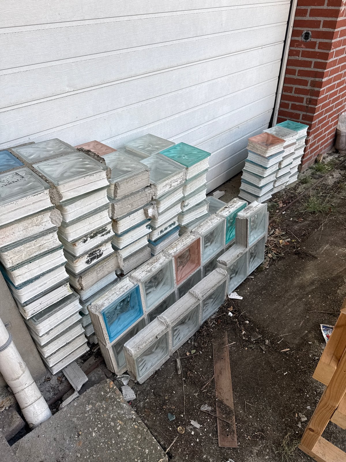 Glasblokken - 100 stuks wit en gekleurd, Ophalen, Gebruikt, Overige typen, Minder dan 80 cm