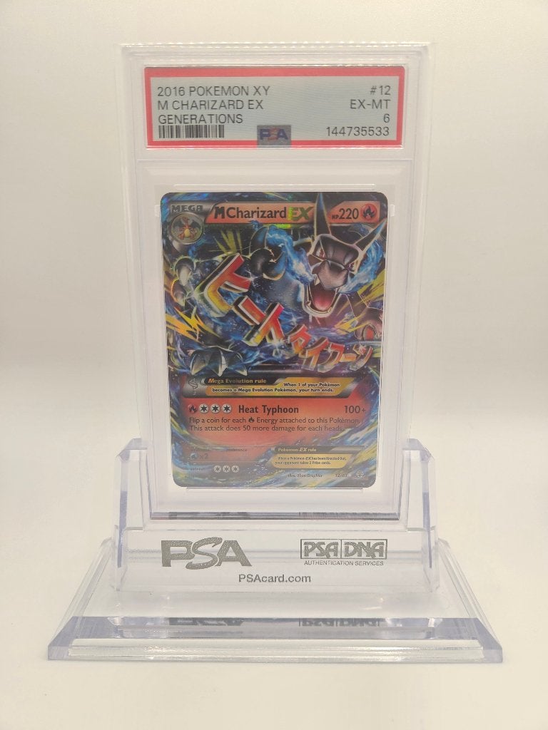 M Charizard EX #12 Pokemon Generations PSA 6 EX-MT, Ophalen of Verzenden, Gebruikt, Losse kaart, Foil