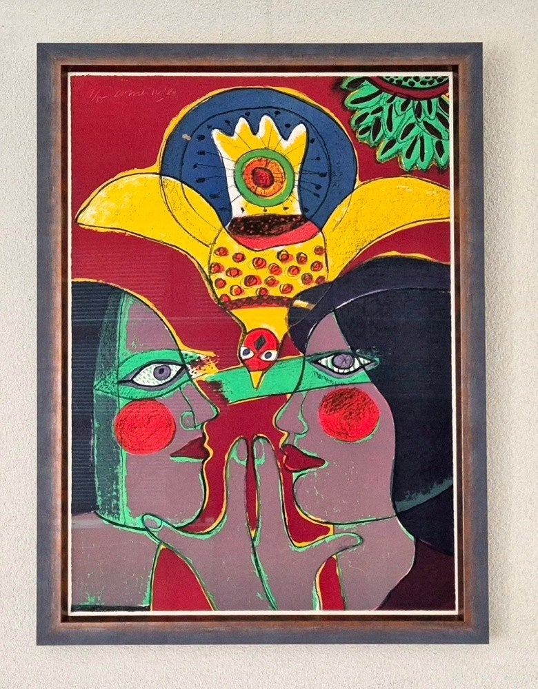 Corneille - Vertige de l'oeil IV - Litho (1980), Portret en Figuren, Ophalen of Verzenden, Lithografie, Gelimiteerde oplage