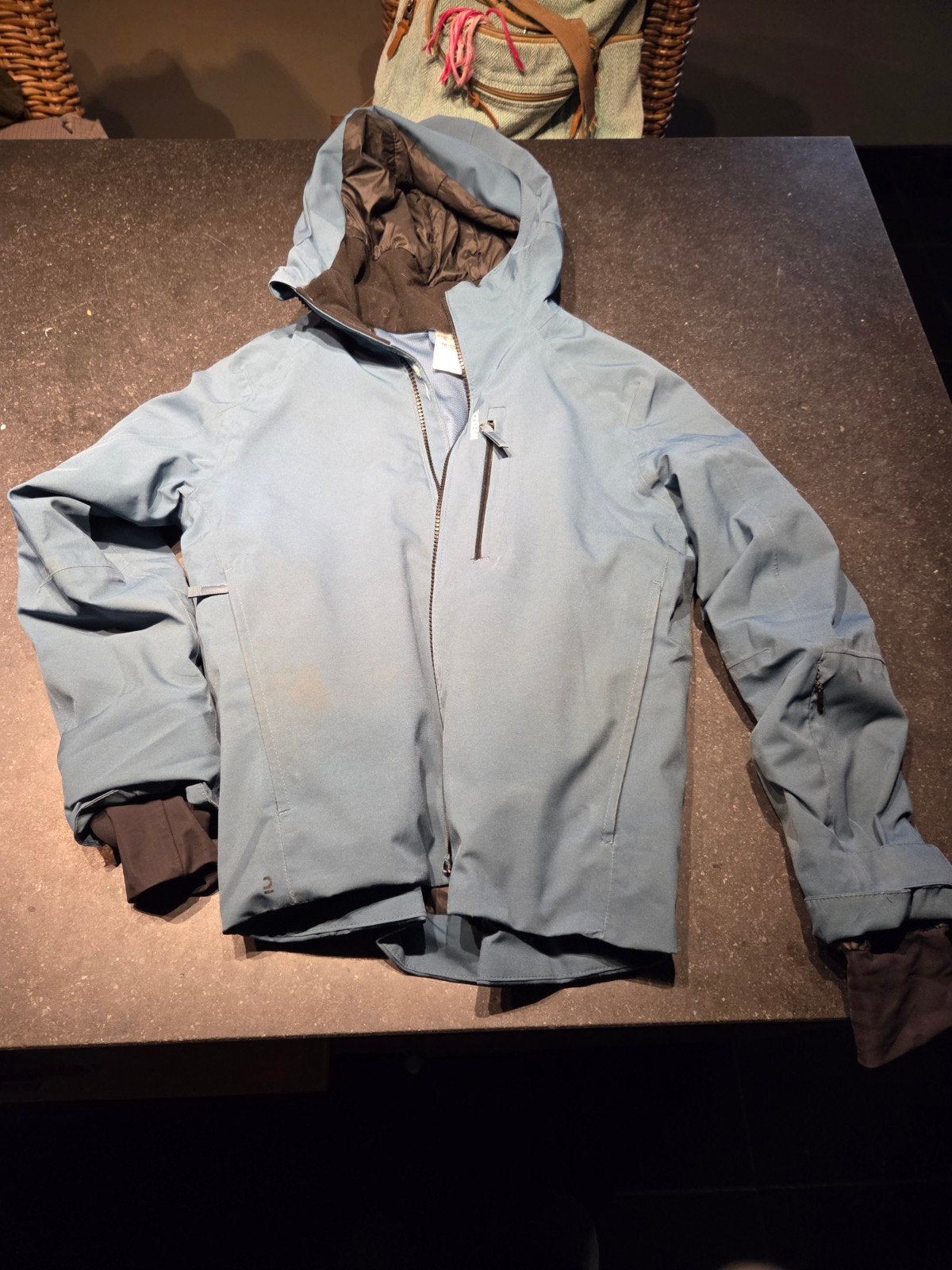 Blauwe winterjas 133-142 cm, Gebruikt, Jongen of Meisje, Decathlon, Ophalen of Verzenden