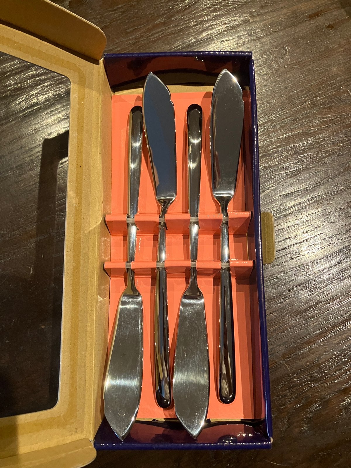 4 vismessen, Los bestek, Nieuw, Ophalen of Verzenden, Rvs of Chroom