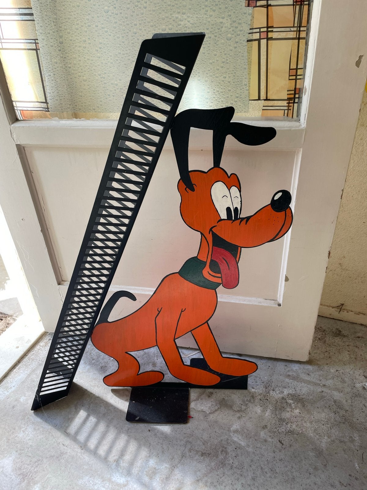 Cd rek, Vintage Pluto houten figuur met rekje, Ophalen, Gebruikt, Meerkleurig, Vintage