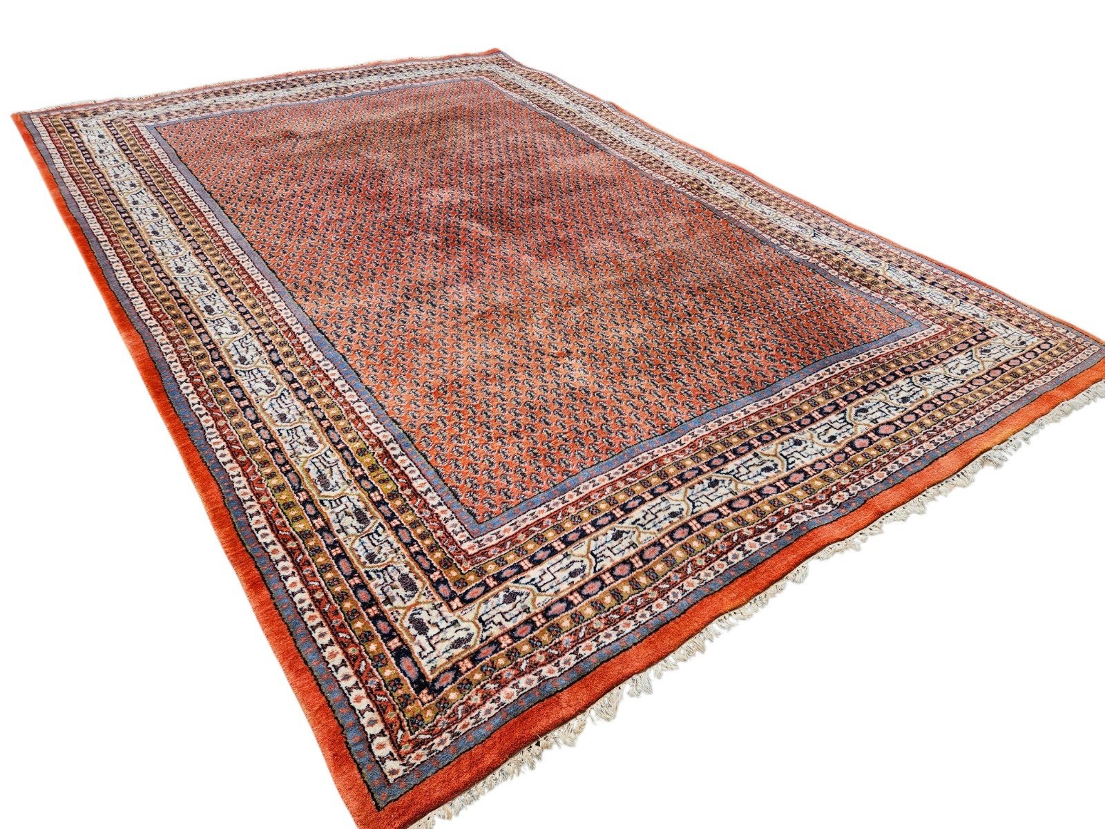 Prachtig handgeknoopt Perzisch MIR tapijt 222 x 324 cm, Gebruikt, 200 cm of meer, Ophalen of Verzenden, 200 cm of meer