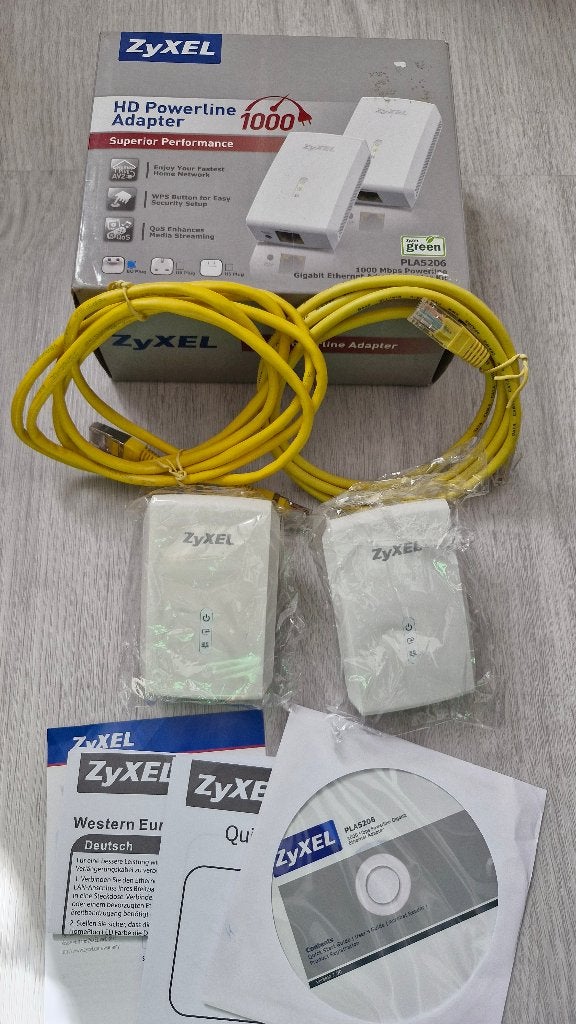 ZyXEL powerline PLA5206 - 2 stuks, Computers en Software, Ophalen, Zo goed als nieuw, ZyXEL