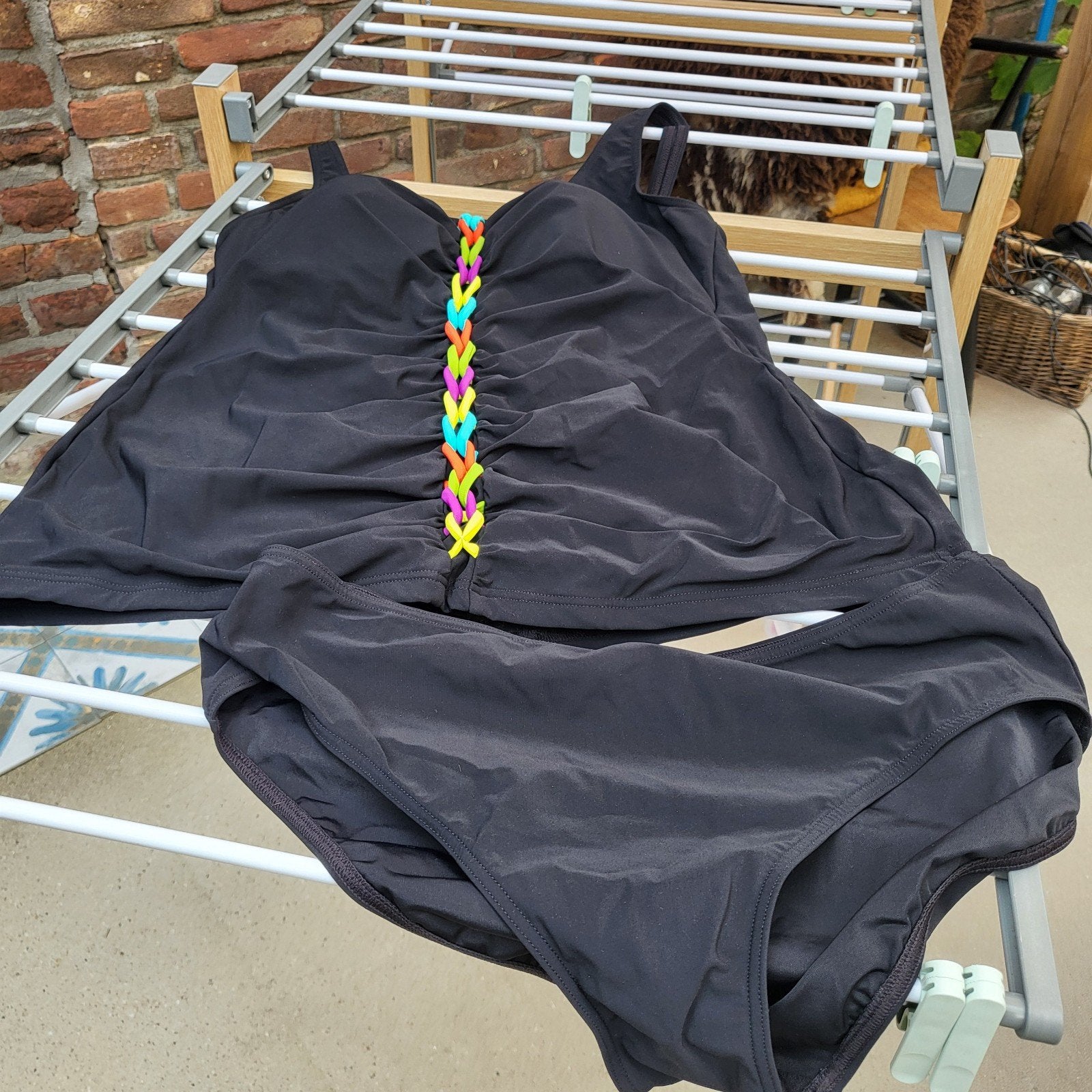 Sunflair tankini mt. 42/D cup, Kleding | Dames, Verzenden, Zwart, Nieuw, Badpak