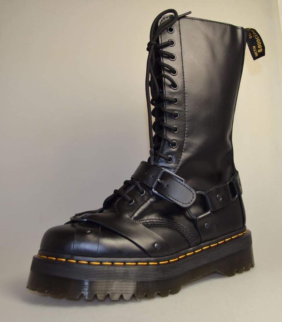 dr martens 1b99 quad harness zwart maat 45 nieuw, Zwart, Boots, Nieuw, Ophalen of Verzenden