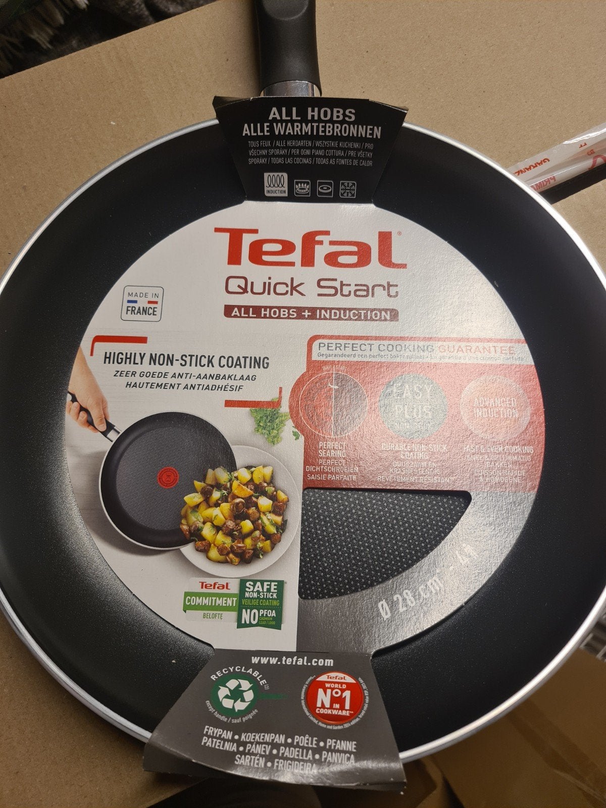 Nieuwe tefal quick start koekenpan 28cm, Koekenpan, Tefal, Ophalen of Verzenden, Antiaanbaklaag