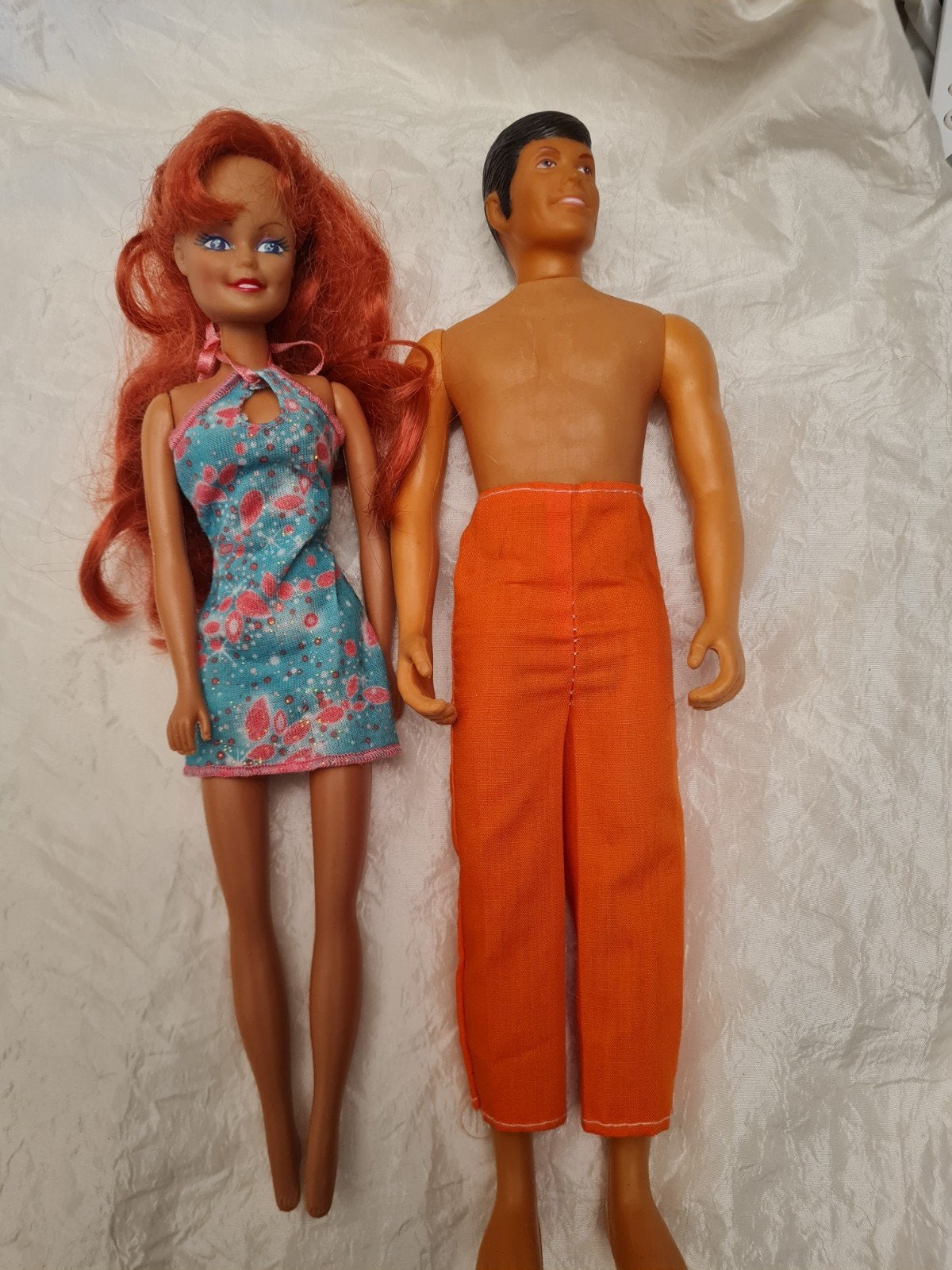 Vintage Barbie en Ken poppen - Roodharige Barbie, Ophalen of Verzenden, Gebruikt, Barbie