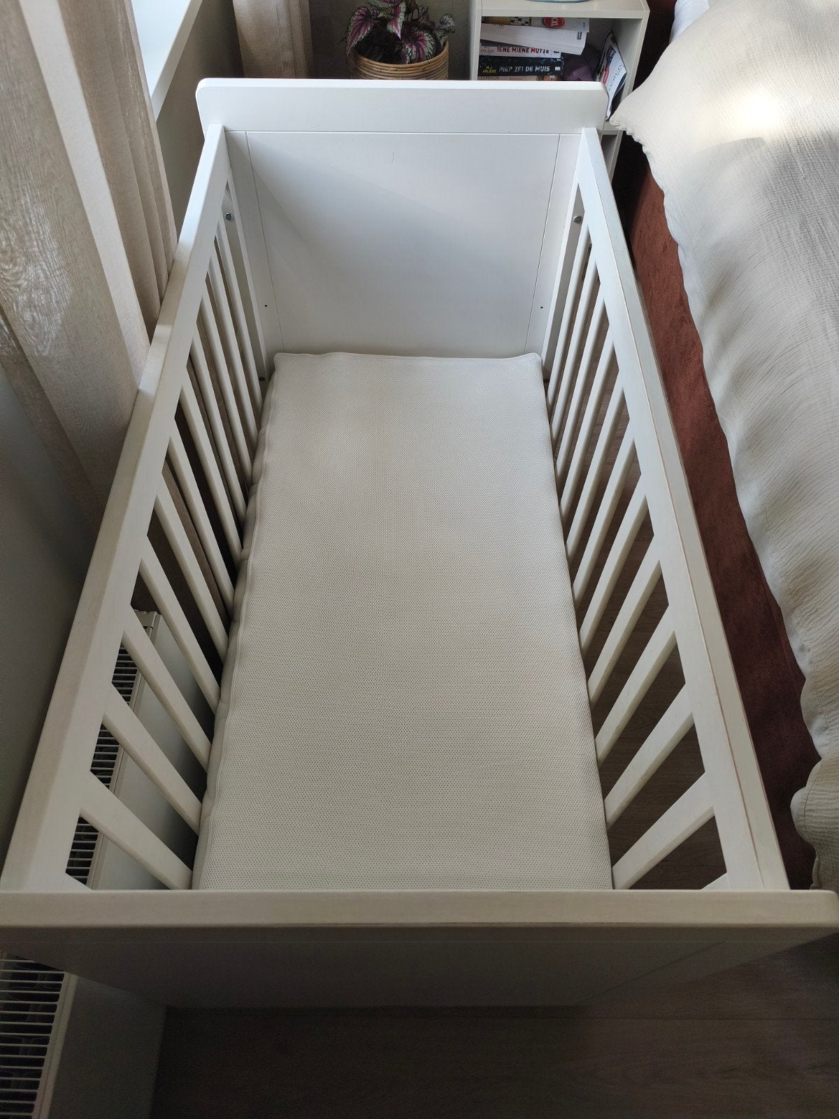 Bopita ledikant 60x120 cm incl. aerosleep topper, Lattenbodem, Gebruikt, Ophalen of Verzenden, Minder dan 140 cm