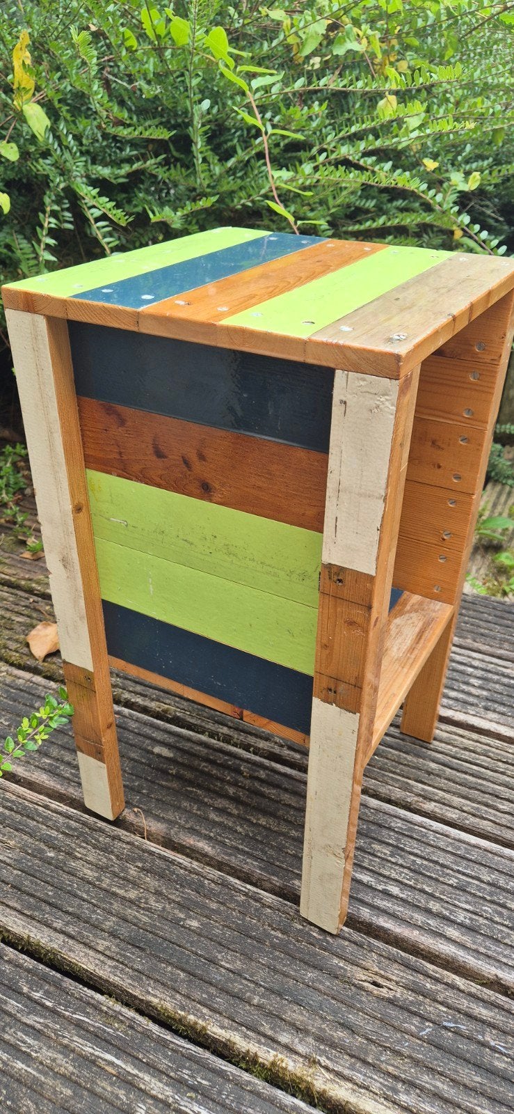 Piet hein eek bijzettafel sloophout / nachtkastje Hoogglans, Ophalen