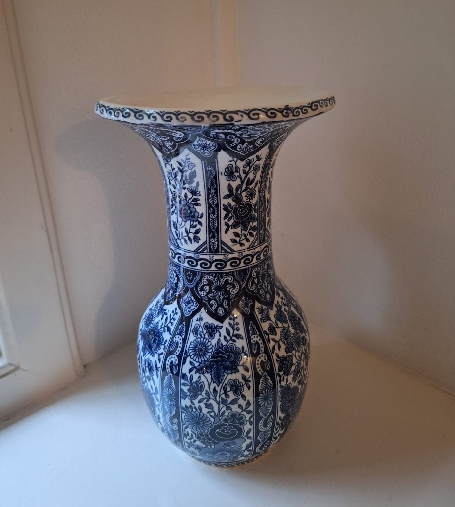 Oude Vintage Delfts blauwe vaas- Gemerkt Delft-B, Antiek en Kunst, Antiek | Keramiek en Aardewerk, Ophalen