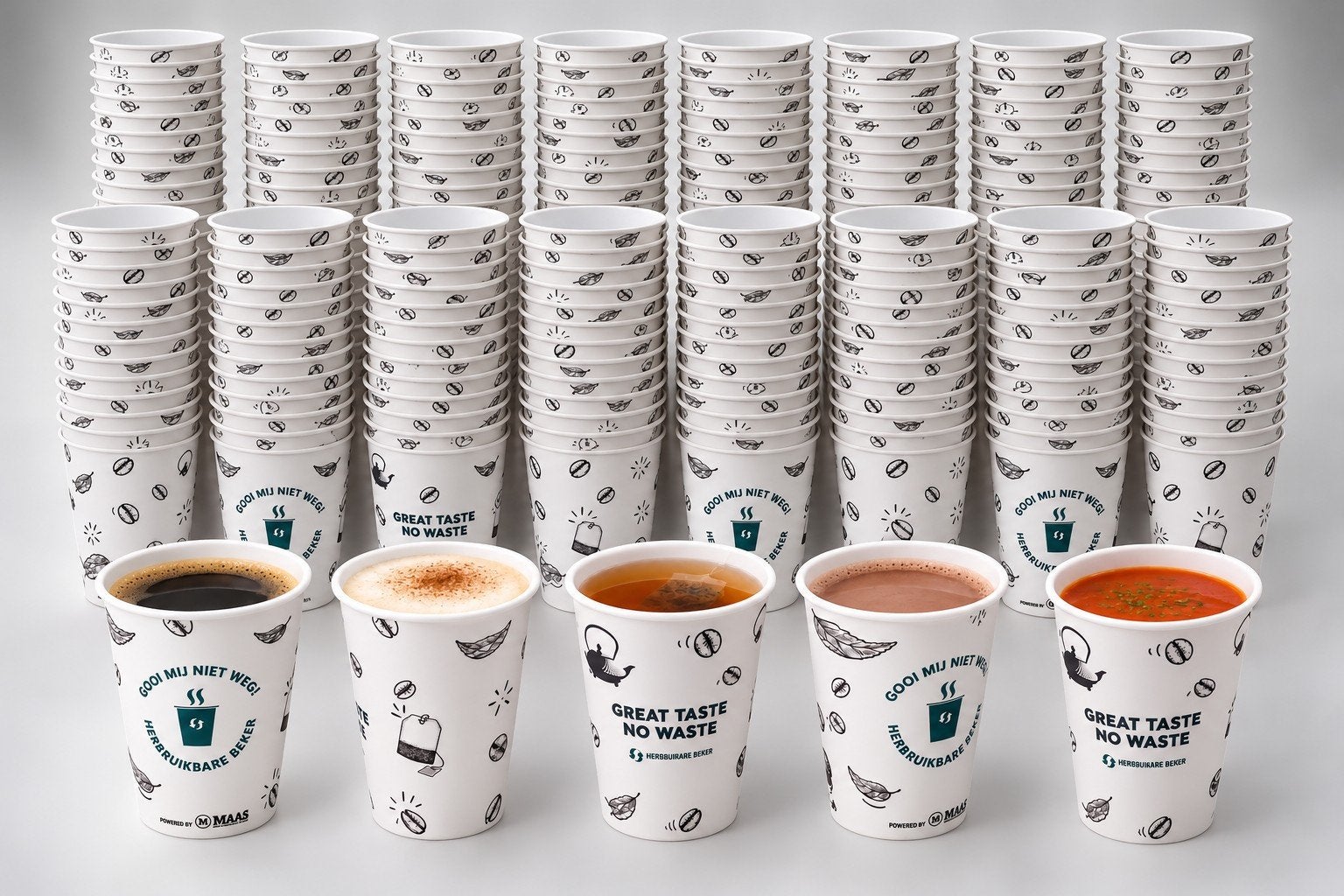 512 herbruikbare bekers 300 ml – BPA-vrij – €49,95 per doos, Ophalen of Verzenden, Nieuw