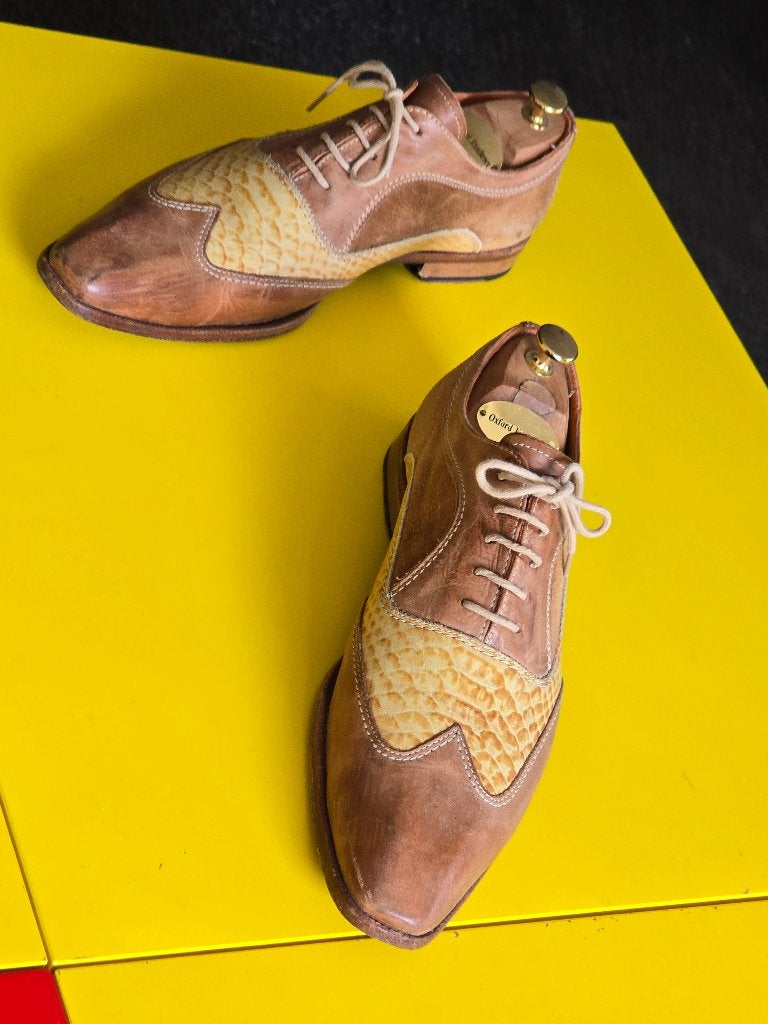 Van Lier schoenen met cognac beige kleur maat 45(11), Overige kleuren, Van Lier, Ophalen of Verzenden, Gedragen