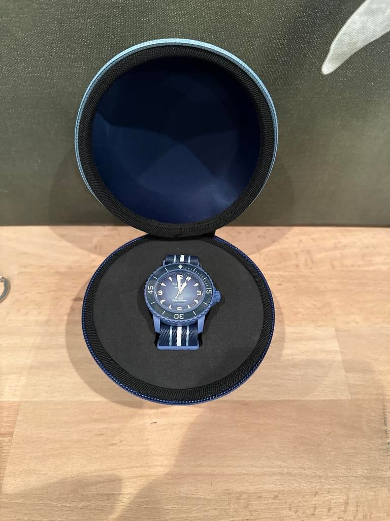Nieuwe Blancpain x Swatch Scuba Fifty Fathoms Atlantic Ocean, Sieraden, Tassen en Uiterlijk, Kunststof, Polshorloge, Nieuw, Ophalen of Verzenden