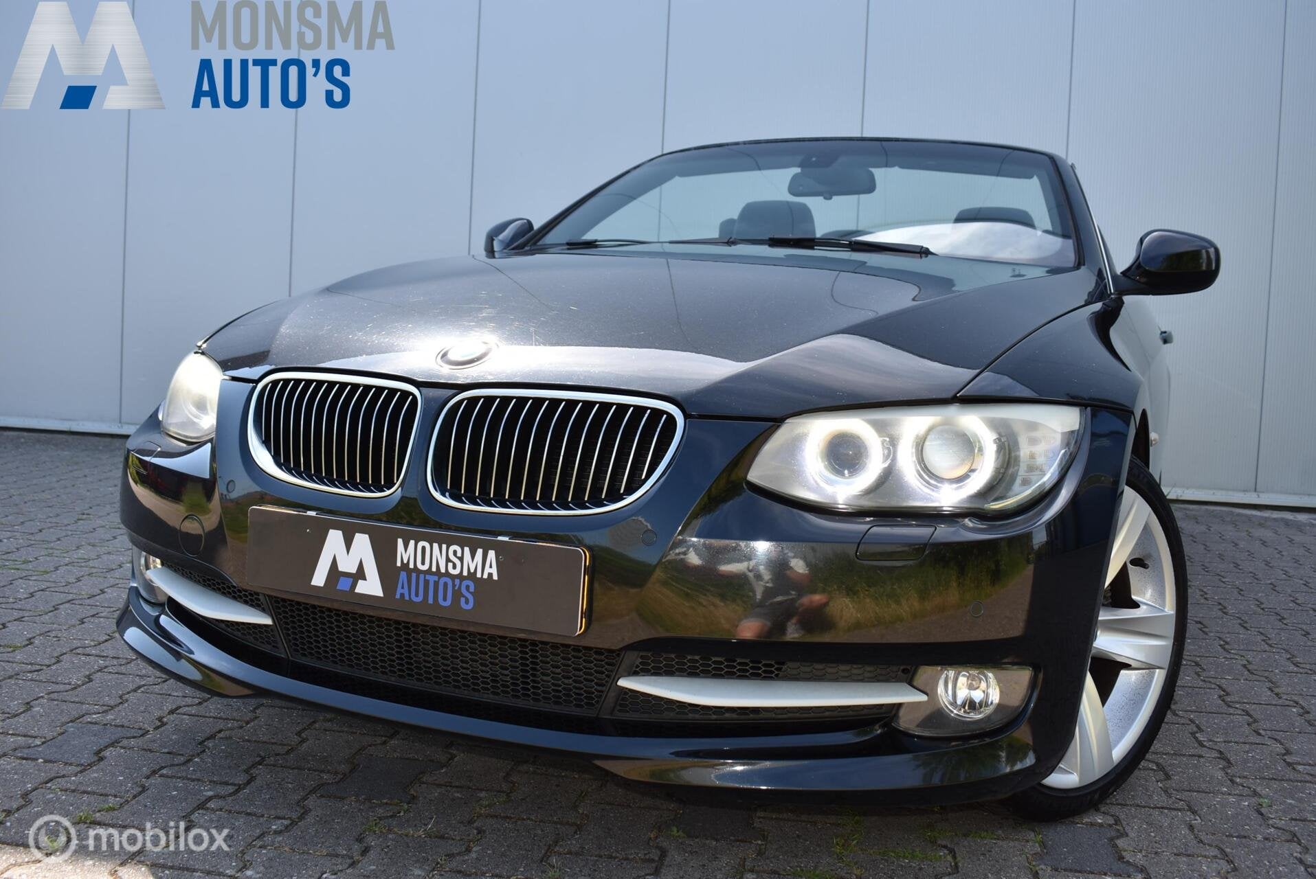 BMW 330d H6 Cabrio Sapphirschwarz Leder Sportstoel Trekhaak, Auto's, Euro 5, Achterwielaandrijving, Zwart, 2993 cc