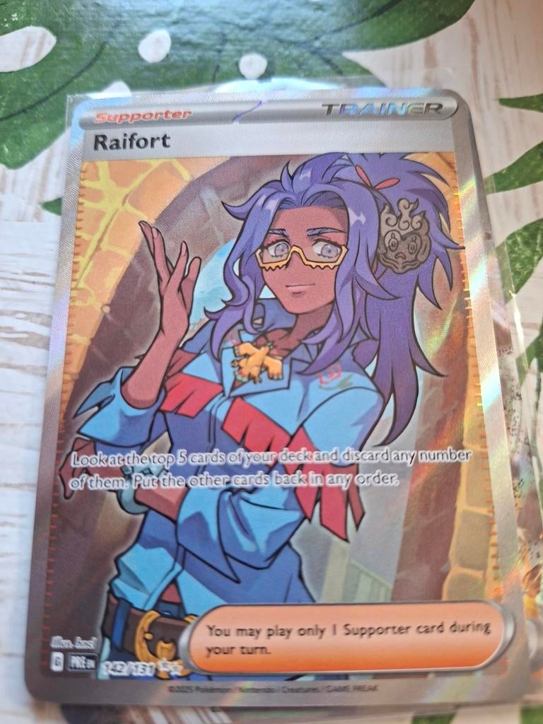 Pokémon TCG Raifort Full Art Trainer Kaart, Ophalen of Verzenden, Zo goed als nieuw, Losse kaart, Foil