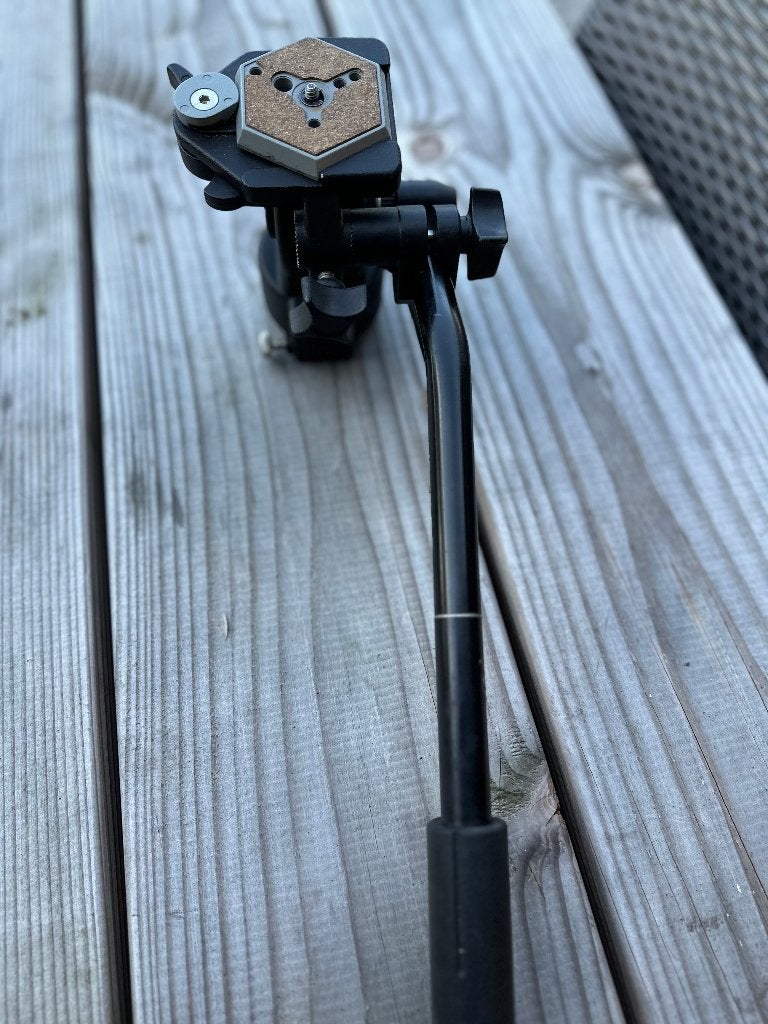 Manfrotto 136 statiefkop met snelkoppelplaat, Ophalen of Verzenden, Gebruikt, 125 cm of minder, Balhoofd