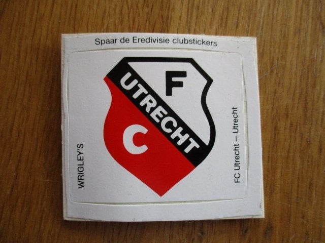 Eredivisie Clubsticker Wrigley's 1980-1981 FC Utrecht, Verzamelen, Ophalen of Verzenden, Nieuw, Bedrijf of Vereniging