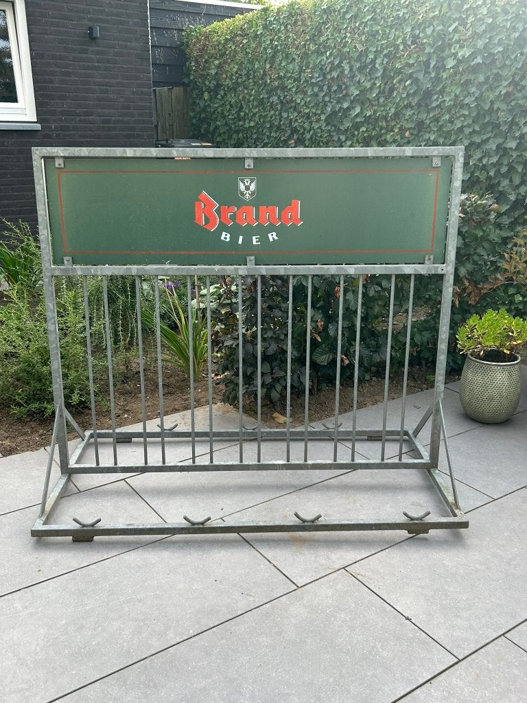 Authentiek Brand Bier fietsenrek – retro/horeca, Ophalen, Gebruikt
