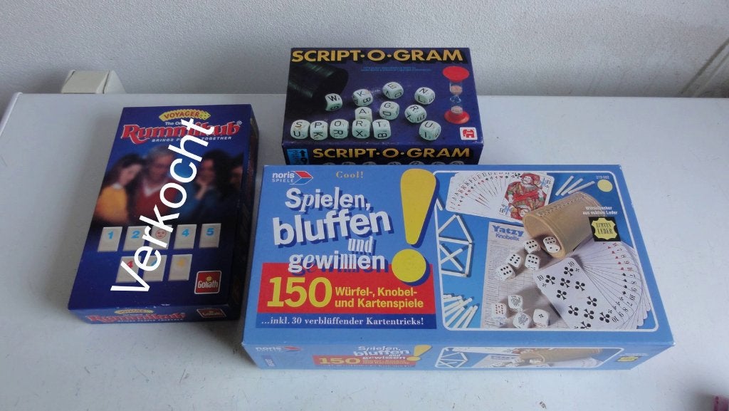 Spelletjes, verschillende spelletjes oa yathzee, Hobby en Vrije tijd, Ophalen of Verzenden, Zo goed als nieuw