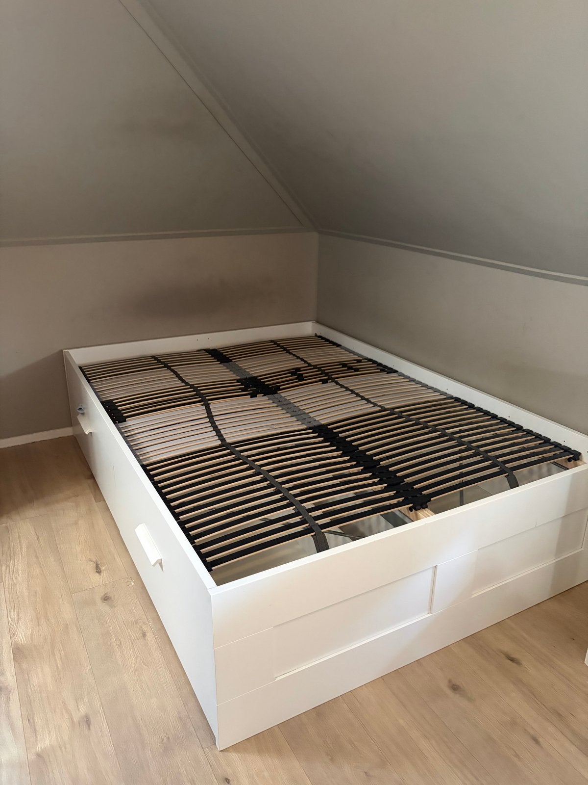 IKEA bed 140x200 met lades - Gebruikt, Huis en Inrichting, Slaapkamer | Bedden, Ophalen, Gebruikt, Wit, Tweepersoons