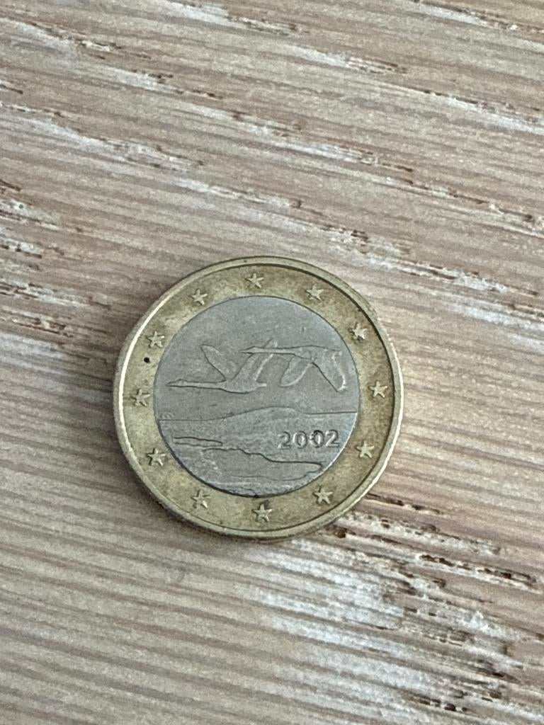Finse 1 Euro Munt 2002 - Zwaan Design, Postzegels en Munten, Munten | Europa | Euromunten, Ophalen of Verzenden, Finland, 1 euro