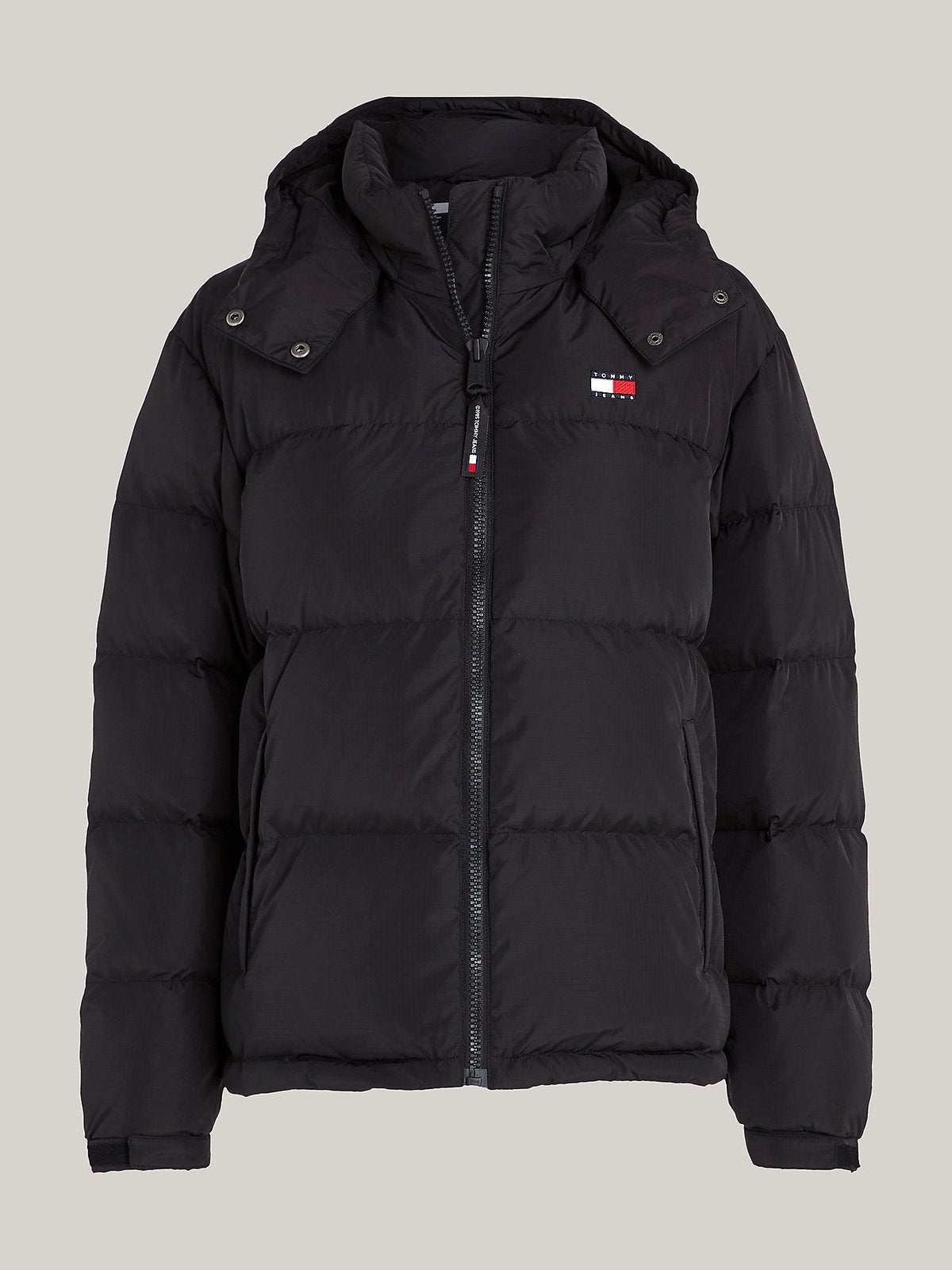 Tommy Hilfiger Puffer Jacket, Verzenden, Gedragen, Maat 46 (S) of kleiner, Zwart