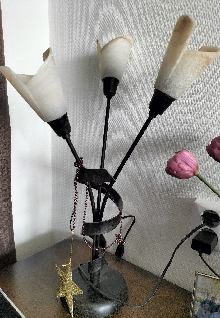 tafellamp, Ophalen, Zo goed als nieuw, Glas, 50 tot 75 cm
