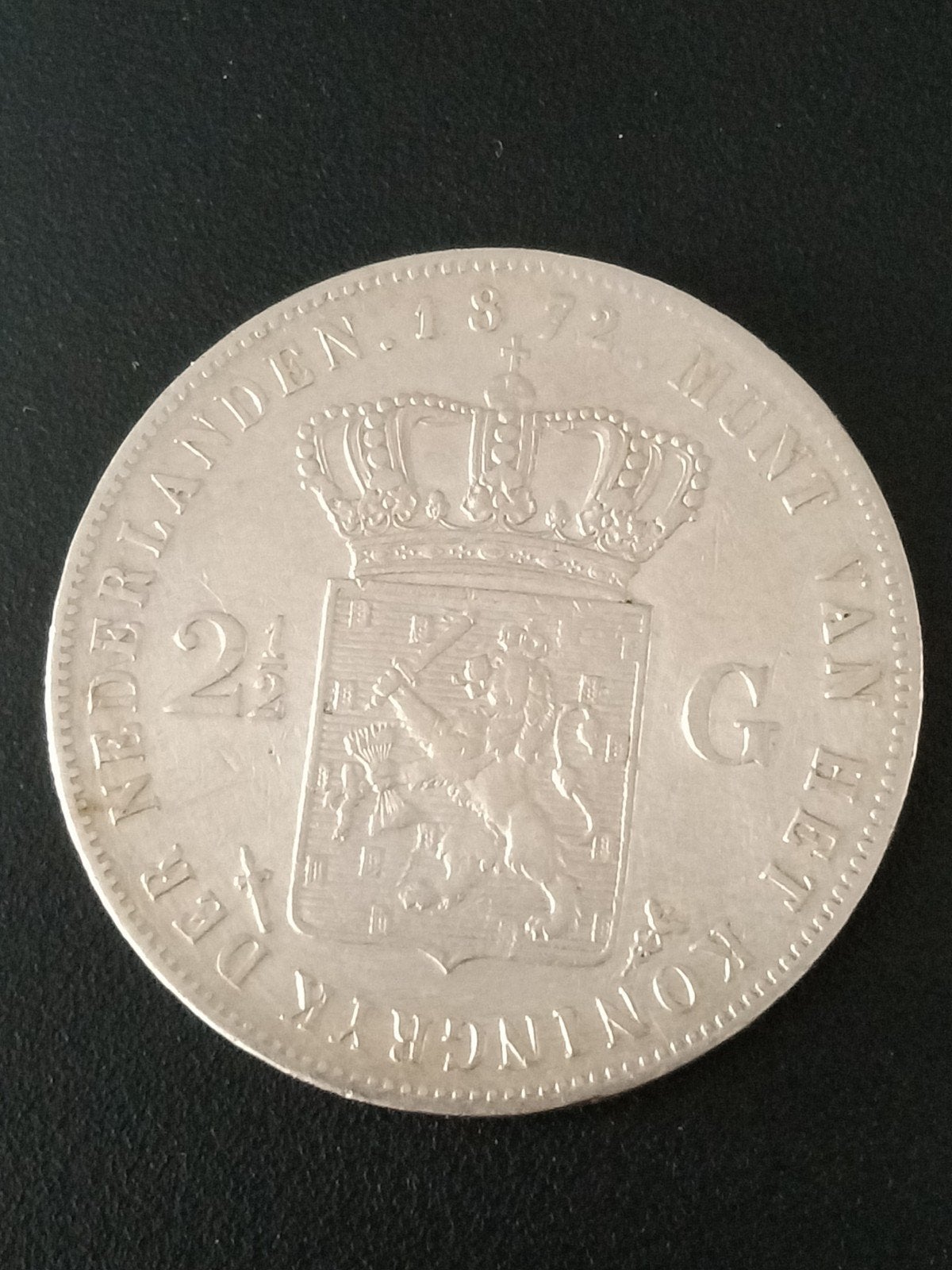 Rijksdaalder 1872 Willem drie, Ophalen of Verzenden, Koning Willem III, 2½ gulden