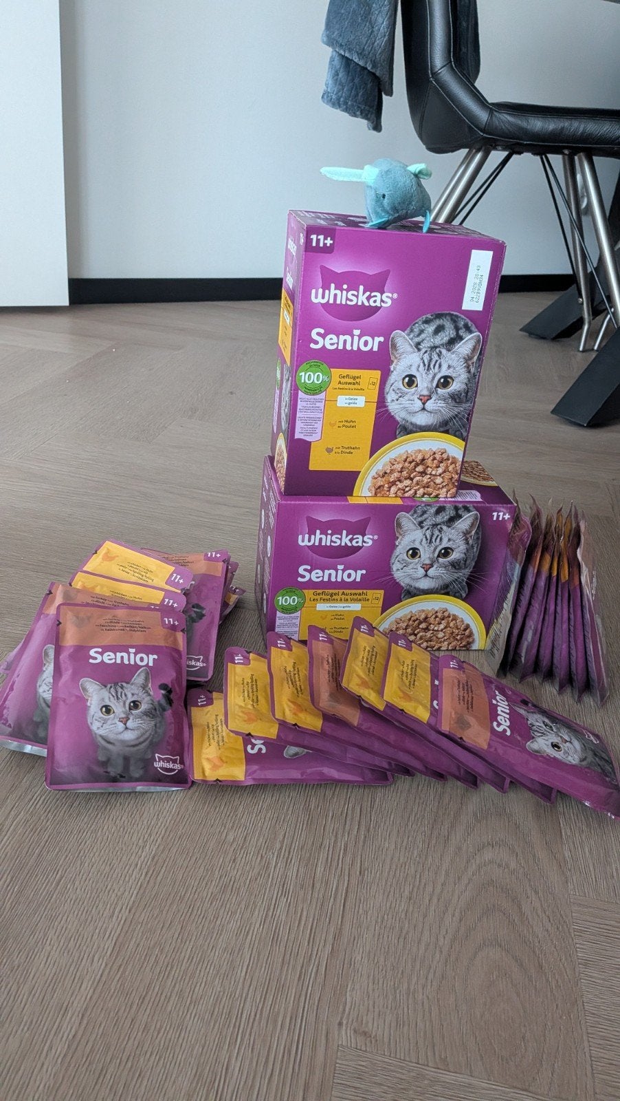 whiskas senior 11+ gevogelte in gelei, Ophalen, Kat