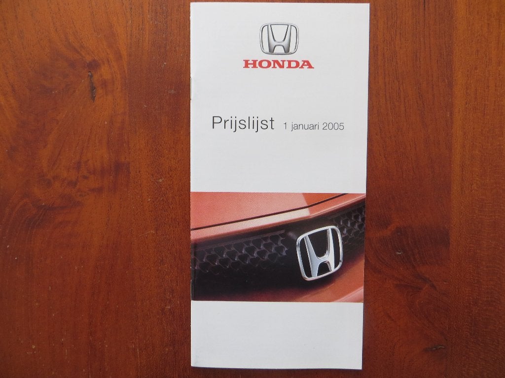 Honda prijslijst (jan. 2005), Ophalen of Verzenden, Nieuw, Honda