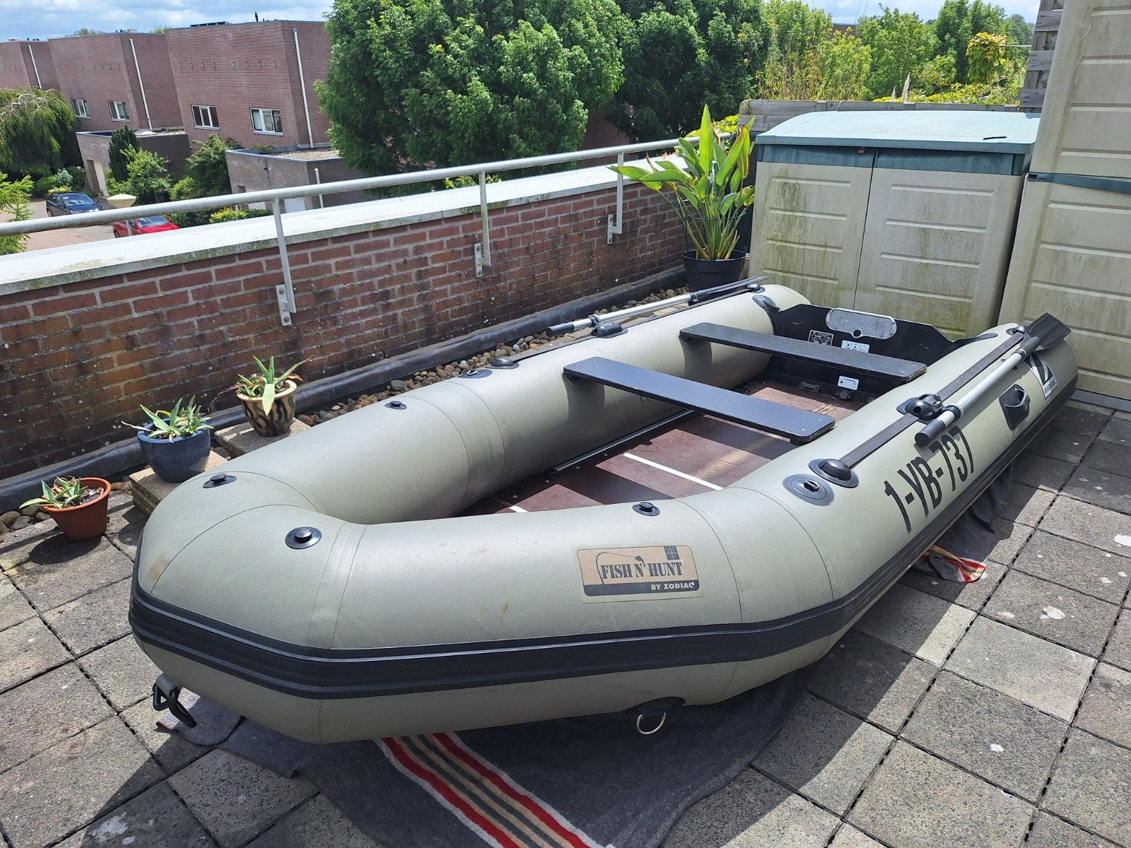 Zodiac Fish N Hunt 3.80 meter Groen, Ophalen, Zodiac, Zo goed als nieuw, Hout