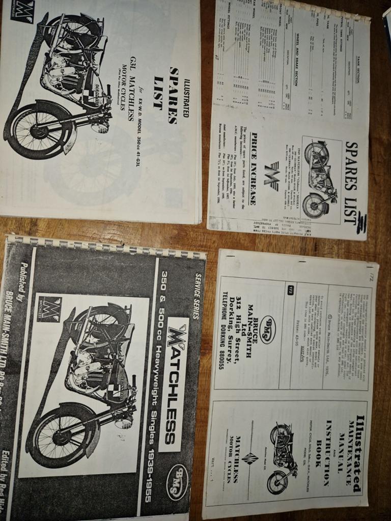 Matchless documentatie, Ophalen of Verzenden, Gelezen