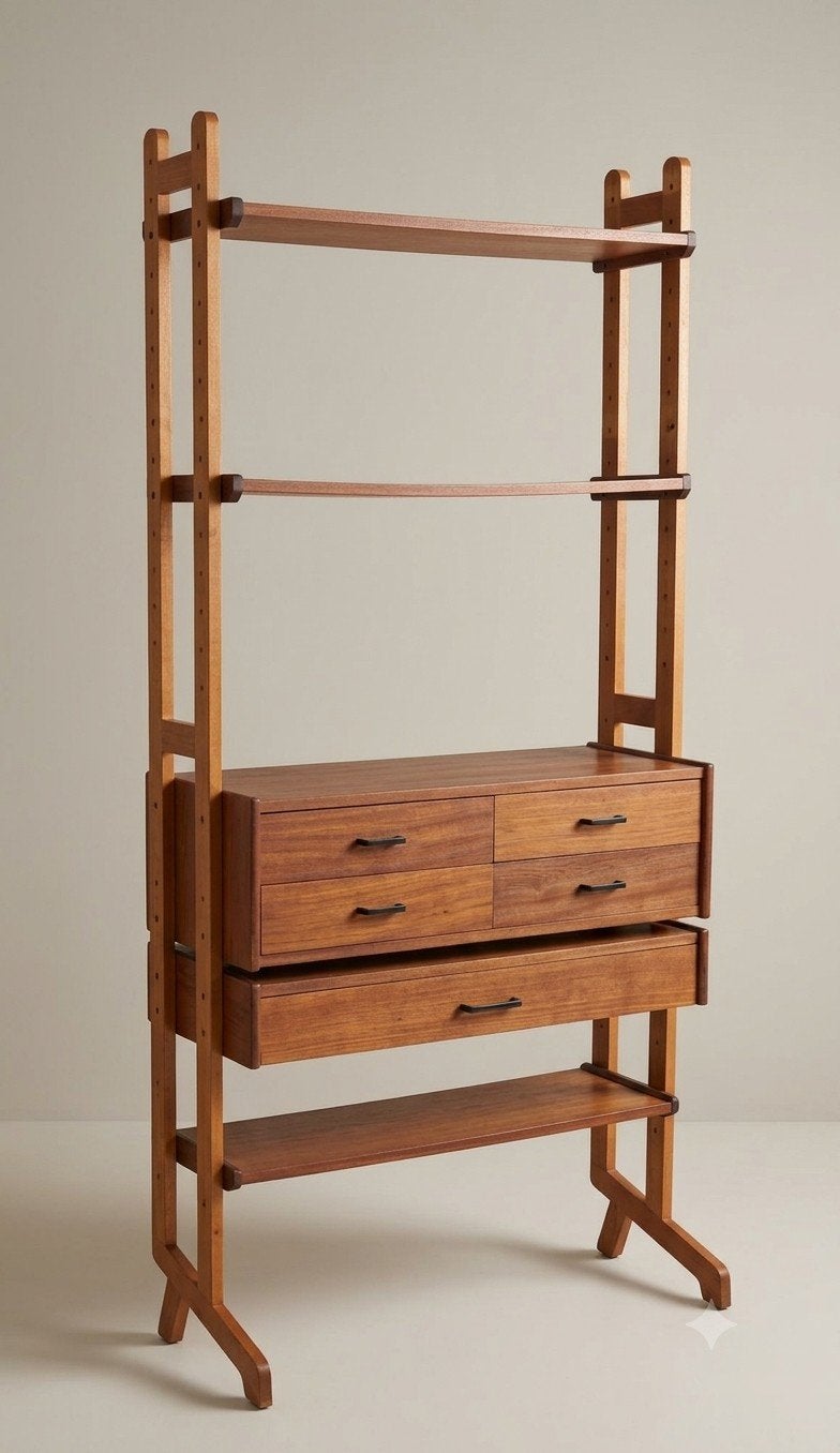 Prachtige retro vintage Simplalux wandsysteem kast, Ophalen, Zo goed als nieuw, 25 tot 50 cm, Minder dan 100 cm
